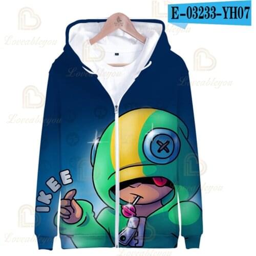 Leon Children Sweatshirts Clothes Zip Up hoodies Kids Spike Crow Hoodie Star Tops For Child MR.P Tops Clothes Gift