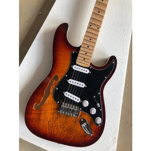 Electric guitar / groove Fingerboard Guitar / guitar body with F hole / high quality / free delivery
