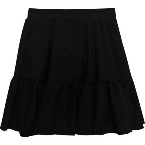 ZG1746 2021 new summer women fashion high waist show thin student pure color A line skirt cheap wholesale