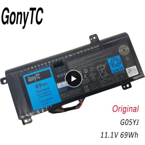 GONYTC Original 69Wh G05YJ Laptop Battery For DELL For Alienware 14 A14 M14X R3 R4 ALW14D Y3PN0 8X70T 0G05YJ