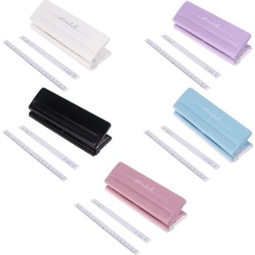 HX6A 6-Hole Standard Adjustable Punching Machine Loose-leaf Notebook Core Puncher Student Stationery Office Binding Supply