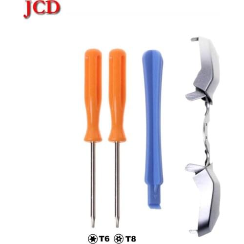 JCD Silver 3.5mm Jack Port Chrome LB RB Bumpers Trigger Button Replacement for Xbox One Elite Controller+T6 T8 Screwdriver