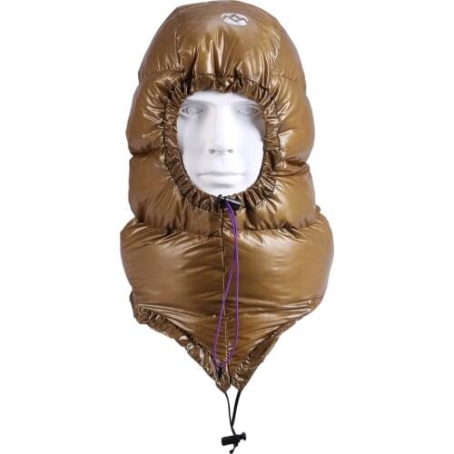 AEGISMAX Hood Winter Down Trooper Hat Down Balaclava Hood With Neck Outdoor Down Hat For Skiing Hunting Cycling