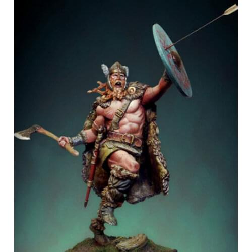 Classic 1/24 Scale Nordic Warrior Miniatures Unpainted DIY Assembling Static 75MM Male Historical Figure Resin Model Kits