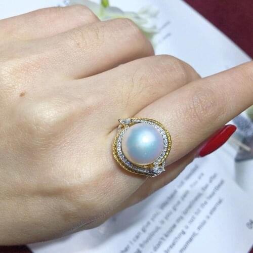 Party Gorgeous 925 Sterling Silver Adjustable Ring Settings Findings Mountings Parts for Pearl Corals Jade Crystal, 5pcs/lot