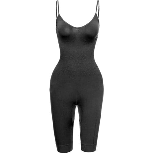 Body Shaper Seamless Women Bodysuit Slimming Waist Trainer Shapewear Butt Lifter Chest Enhancing Full Slip Strappy-Backed