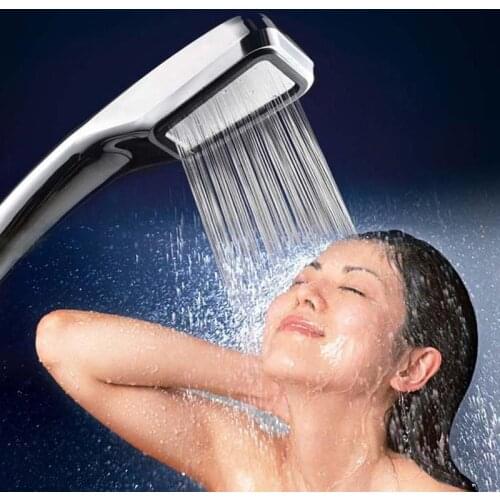 Plastic 300 Holes Pressuized Shower Head Water Saving Rainfall Bathroom Bath Sprayer Hand Showerhead Water Booster Sprinkle