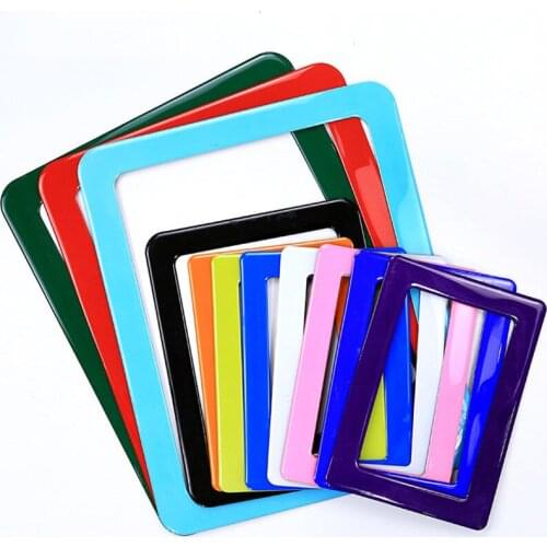 DIY Colorful Magnetic Picture Frames Two-Layer Magnetic Stickers Photo Magnets Photoframe Refrigerato PVC Magnetic Photo Frames