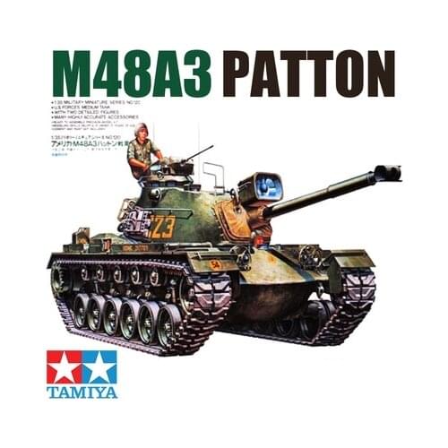 1:35 Scale Tamiya Military Tank Model U.S. M48A3 Patton Tank Building Kit Tank Hobby DIY 35120