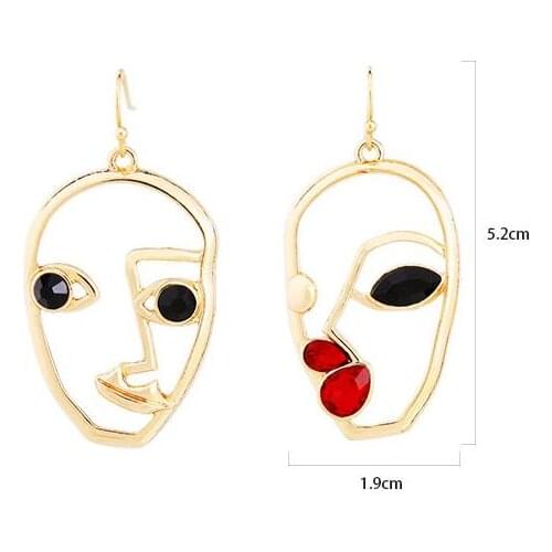 10 pair /lot fashion jewelry metal face earring for women