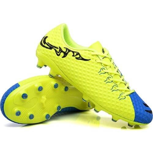 Men Football Soccer Boots Athletic Soccer Shoes 2018 New Leather Big Size High Top Soccer Cleats Training Football Sneaker