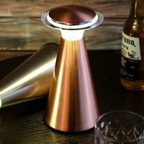 Touch switch Battery Table Lamp Bar KTV Modern Cordless Chargeable Portable Led Night Light Bedroom Bedside Stand USB Desk Lamp