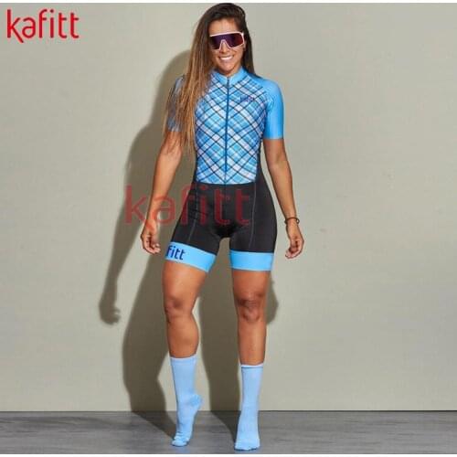 Kafitt New Womens Cycling Wear Set Ropa Ciclismo Short Sleeve Jumpsuit Ciclismo Feminino Mountain Cycling Jersey Sweatshirt Pro