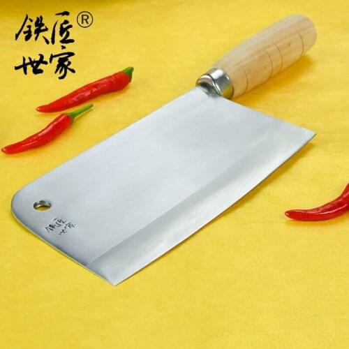 Chopping knife Chinese handmade forged stainless steel slicing knife cleaver knife chop bone fish kitchen knives нож кухонный