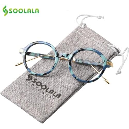 SOOLALA TR90 Round Reading Glasses Women Men Cheap Reading Glasses Clear Lens High Quality Eyeglasses Prescription +0.5 to 4.0