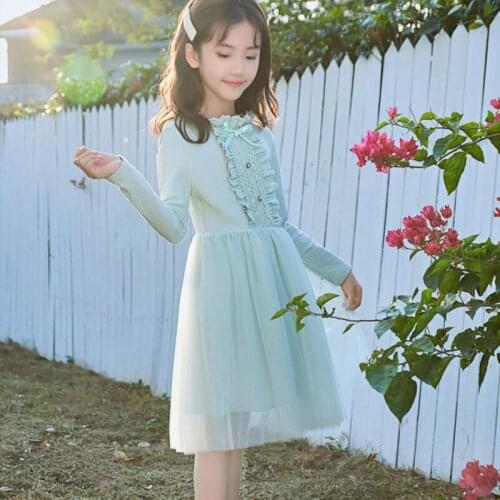 Girl Dress Kids Baby Gown 2021 Cool Spring Autumn Toddler Formal Party Outfits Sport Teenagers Dresses Cotton Children Clothing