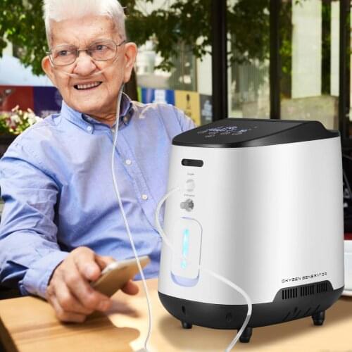 EU US Stock ttlife 1-7L/min Portable Oxygen Concentrator Generator Household Air Purifier AC220V English Version No Battery