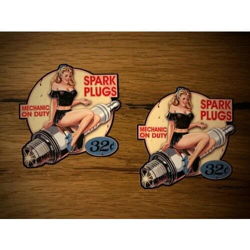 Sexy Girl sticker Spark Hotrod Auto Garage Old School Oldtimer Racing #283