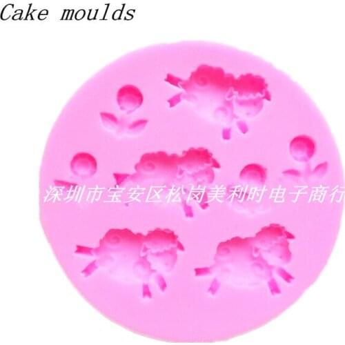 Silicone mold K145 mini sheep shape baking mold Fondant cake mold chocolate mold Decoration tools
