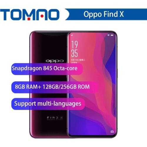 Original Oppo Find X LTE Mobile Phone Snapdragon 845 Android 8.1 6.42" IPS 2340X1080 8GB RAM 256GB ROM 25.0MP Face ID Smartphone