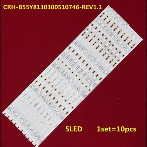LED Backlight strip 5 lamp For Haier LQ55AL88Y81/51 LQ55H71 U55Q81J lamp strip CRH-B55Y8130300510746-REV1.1