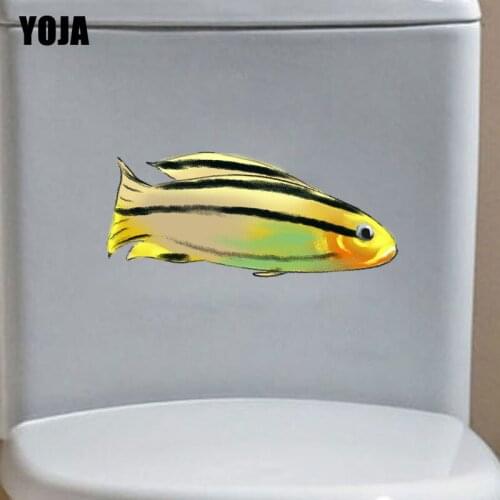 YOJA 22*9.4CM Aquatic Fish BedRoom Home Decor Toilet Sticker Wall Decal T3-0992