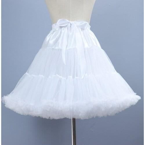 Black Lolita Cosplay Tutu Fairy Princess Clothing Petticoats Lady Girls Underskirt for Party White Black Ballet Dance Skirt