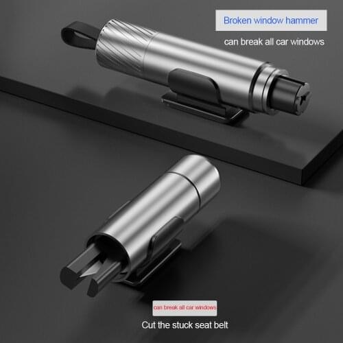 2 In 1 Mini Car Safety Hammer Auto Emergency Glass Window Breaker Seat Belt Cutter Life-Saving Escape Hammer Car Emergency Tool