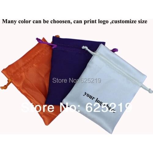20*30cm/8*12inch top one line soft satin drawstring bag gift wedding packaging bags many color 50pcs/lot customize logo & size