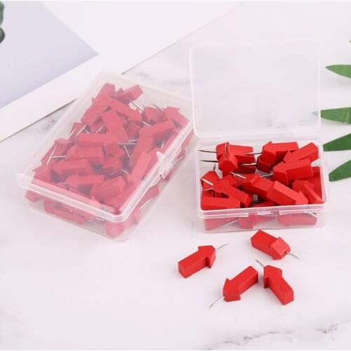 25/50pcs Arrow Map Markers Wooden Pushpins Photo Studs Cork Board Pins Thumbtack PXPA