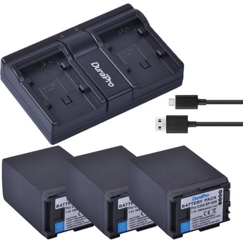 3pc for Canon BP-828 BP 828 BP828 Camera Batteria+LCD Charger for Canon HFM300 HFM30 HFG30 HFG10 HFM40 HFM400 HFS30 HG20 Battery