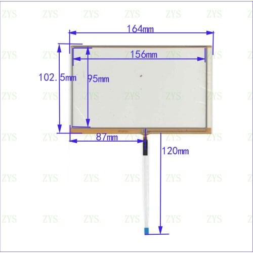 ZhiYuSun AP-681CA 164*103mm 7.1inch 4 lines resistive touch panel for Car DVD Industrial control 164*103 FOR AT070TN83
