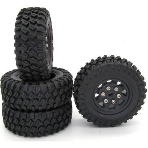 4Pcs Rubber Tires Tyre Wheel Upgrade Accessories for XIAOMI XMYKC01CM JIMNY 1/16 RC Crawler Car Parts