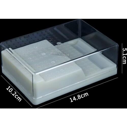168 Holes Plastic Dental Burs Box Dental Bur Sterilizer Block Holder Autoclave Case Disinfection Box Dentistry Supplies