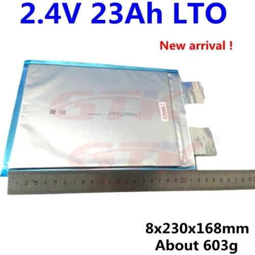 GTK new arrival LTO battery 2.4V 23Ah 25ah Lithium Titanate cells 20000 cycles for 12v 24V 48V 50Ah 100ah battery pack diy