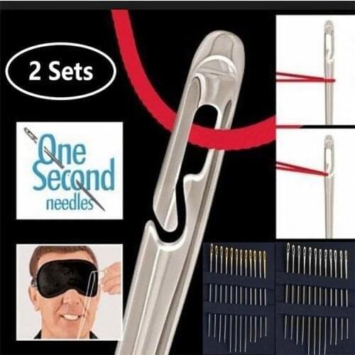 Sewing needle Multi-size side opening stainless steel darning sewing household hand tool