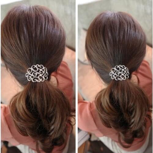 Korean Version Of The Creative Fashion Retro Pattern Hair Rope Girl Elastic Hair Ring Jewelry Wholesale Gold Headband Head Piece