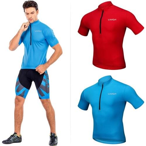 Lixada Mens Cycling Jersey Breathable Quick Dry Bike Biking Short Sleeve Shirt Summer Racing Cycling Clothing Maillot Ciclismo