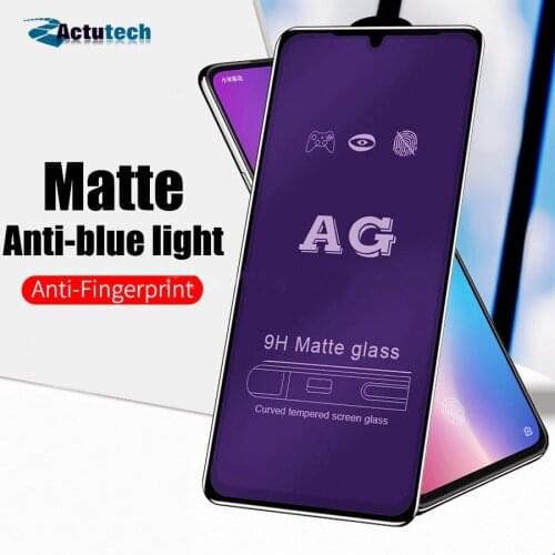 Matte Frosted Anti-Blue Ray Light Full Tempered Glass For iPhone 12 Mini 11 Pro Max Screen Protector For iPhone X XS XR 7 8 Plus