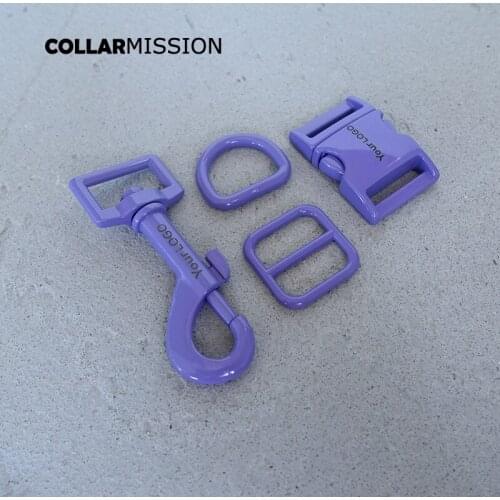 Metal buckle+adjust buckle+D ring+metal dog clasp)diy dog collar 20mm webbing accessory We provide laser engraving LOGO