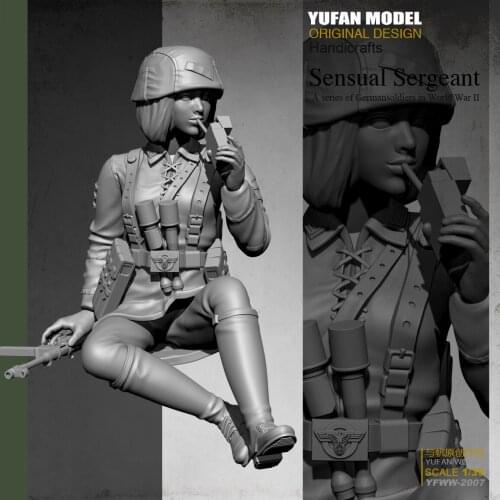 Yufan Model Female Soldier Resin Soldier Assembly Model Yfww-2007