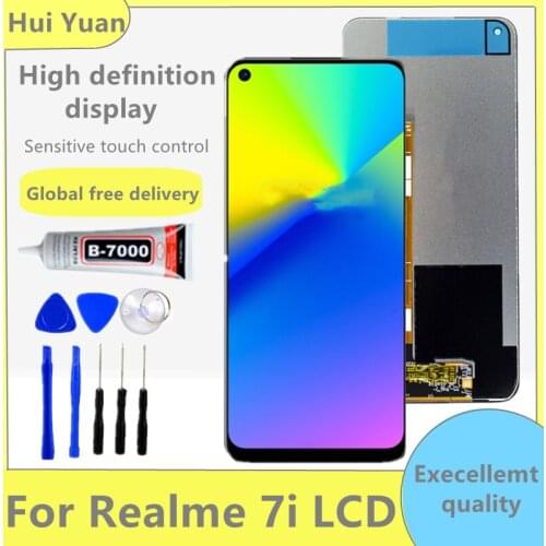 Original LCD For Realme 7i LCD Display Screen For RMX2103 Snapdragon 662 LCD Display Screen Digitizer Repair Parts