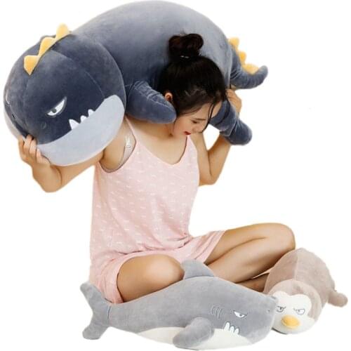50cm-110cm plush shark dinosaur toy big size stuffed animal penguin soft doll shark dinosaur pillow kids toy birthday gift