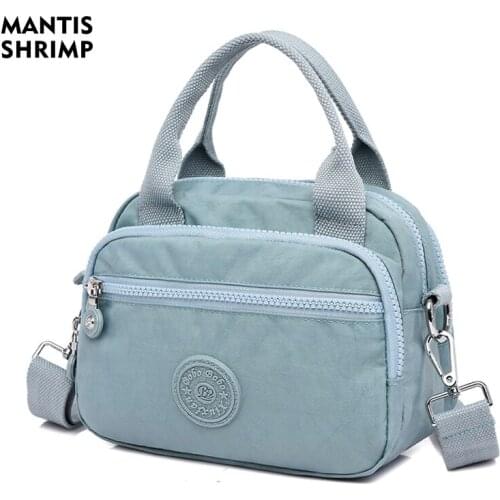 Bag for Women Casual Handbag Shoulder Bag 2021 Washed Cloth Crossbody Bag Multifunction Ladies Bag Multi-pocket Small Female Bag