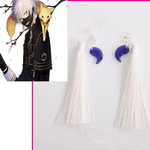 Touken Ranbu Online Nakigitsune Cosplay Earrings Ear Clip Jewelry Gift Halloween Carnival Cosplay Costume Accessories