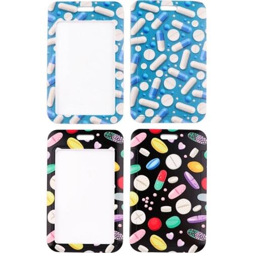 PC3214 Medical Pills Card Holder ID Holder Bus Card Holder Staff Card Lanyard For Keys Phone DIY Hang Rope For Doctor Nurse