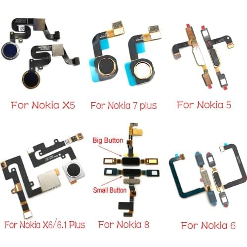 Fingerprint Scanner For Nokia 5 6 8 7 5.1 Plus 6.1 X5 X6 Touch Sensor Flex Ribbon Cable Replacement Parts
