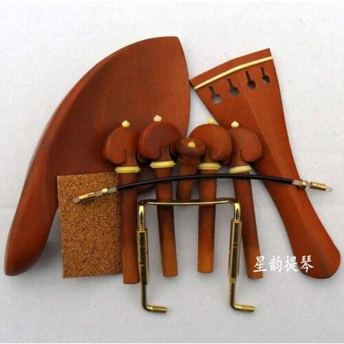 Violin with ox bone, string pulling plate, gills supporting, rotating shaft, tail, new jujube fitting ( complete set )