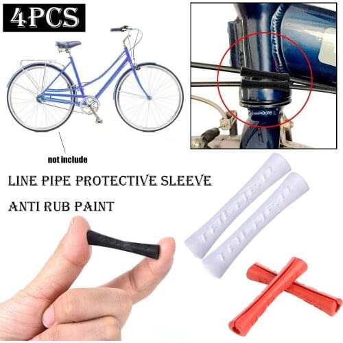 4Pcs Ultralight Bicycle Cable Rubber Protector Sleeve Anti Scratch Durable Line Pipe Cover For Shift Brake Cycling Accessories
