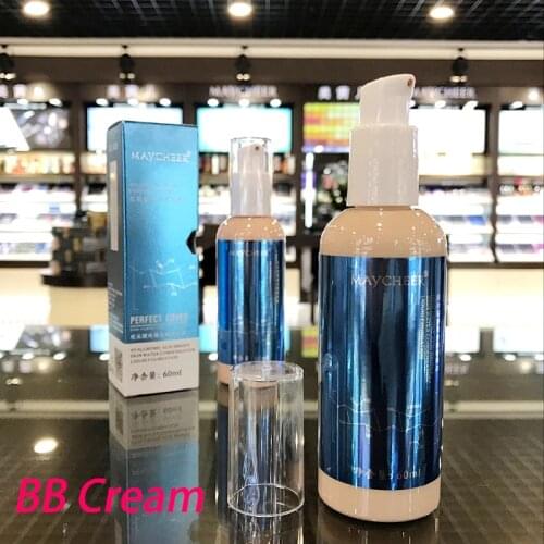 Nude Color BB Cream Makeup Liquid Foundation Semi-Permanent Used For Skin Brightening Moisturizing Whitening Invisible Pore 60ML